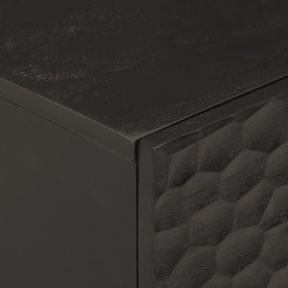 Bedside Cabinet Black 50x33x60 cm Solid Wood Mango