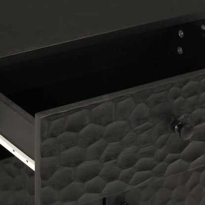 Bedside Cabinet Black 50x33x60 cm Solid Wood Mango