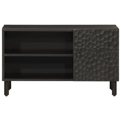 TV Cabinet Black 80x31x46 cm Solid Wood Mango