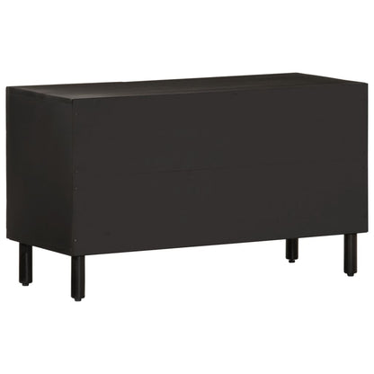 TV Cabinet Black 80x31x46 cm Solid Wood Mango