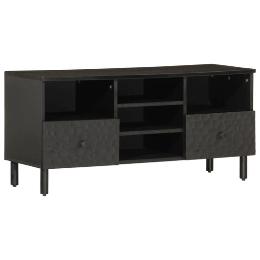 TV Cabinet Black 100x33x46 cm Solid Wood Mango