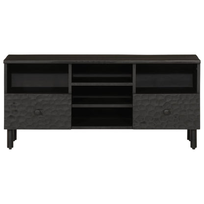 TV Cabinet Black 100x33x46 cm Solid Wood Mango