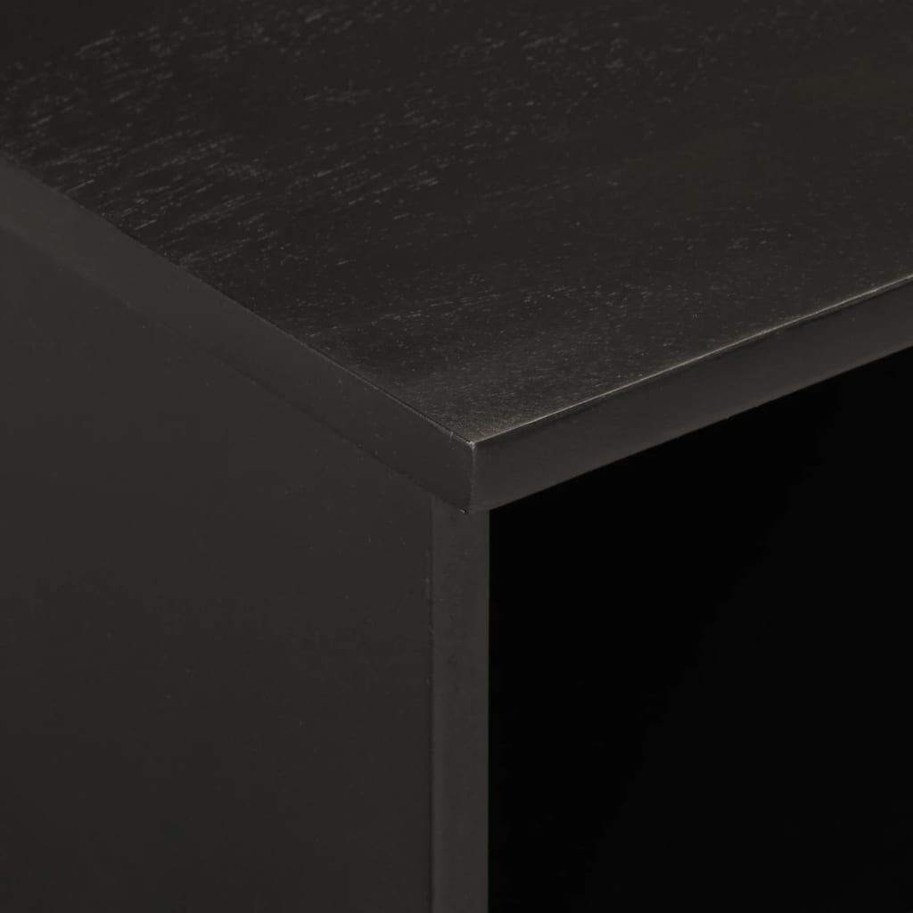 TV Cabinet Black 100x33x46 cm Solid Wood Mango