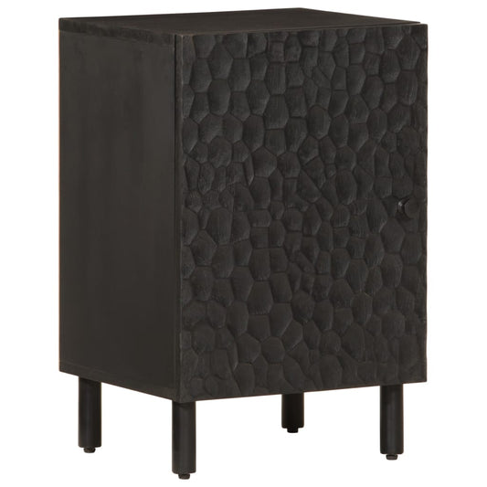 Bathroom Cabinet Black 38x33x58 cm Solid Wood Mango