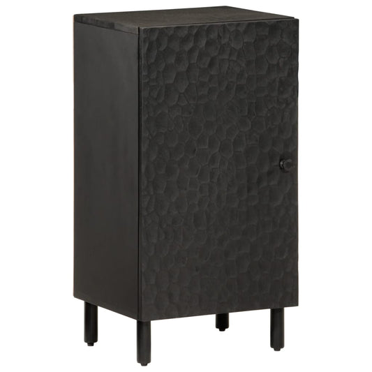 Side Cabinet Black 40x33x75 cm Solid Wood Mango