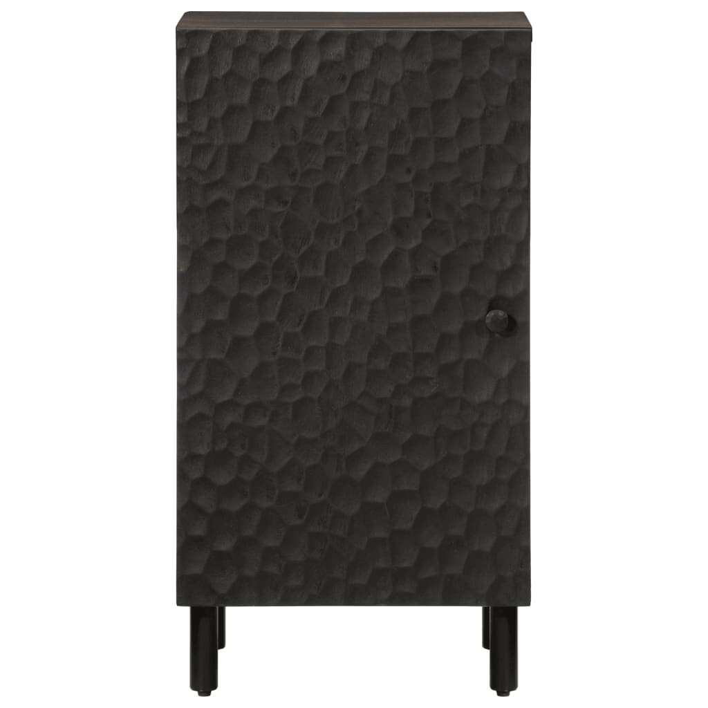 Side Cabinet Black 40x33x75 cm Solid Wood Mango