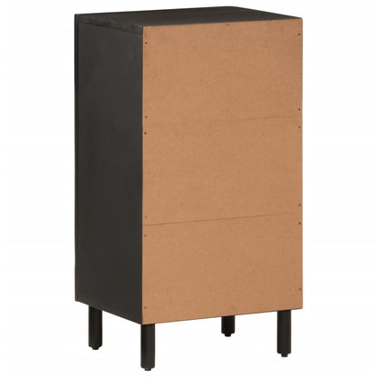 Side Cabinet Black 40x33x75 cm Solid Wood Mango