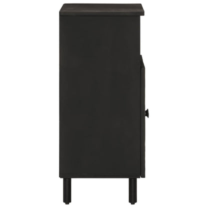 Side Cabinet Black 60x33x75 cm Solid Wood Mango