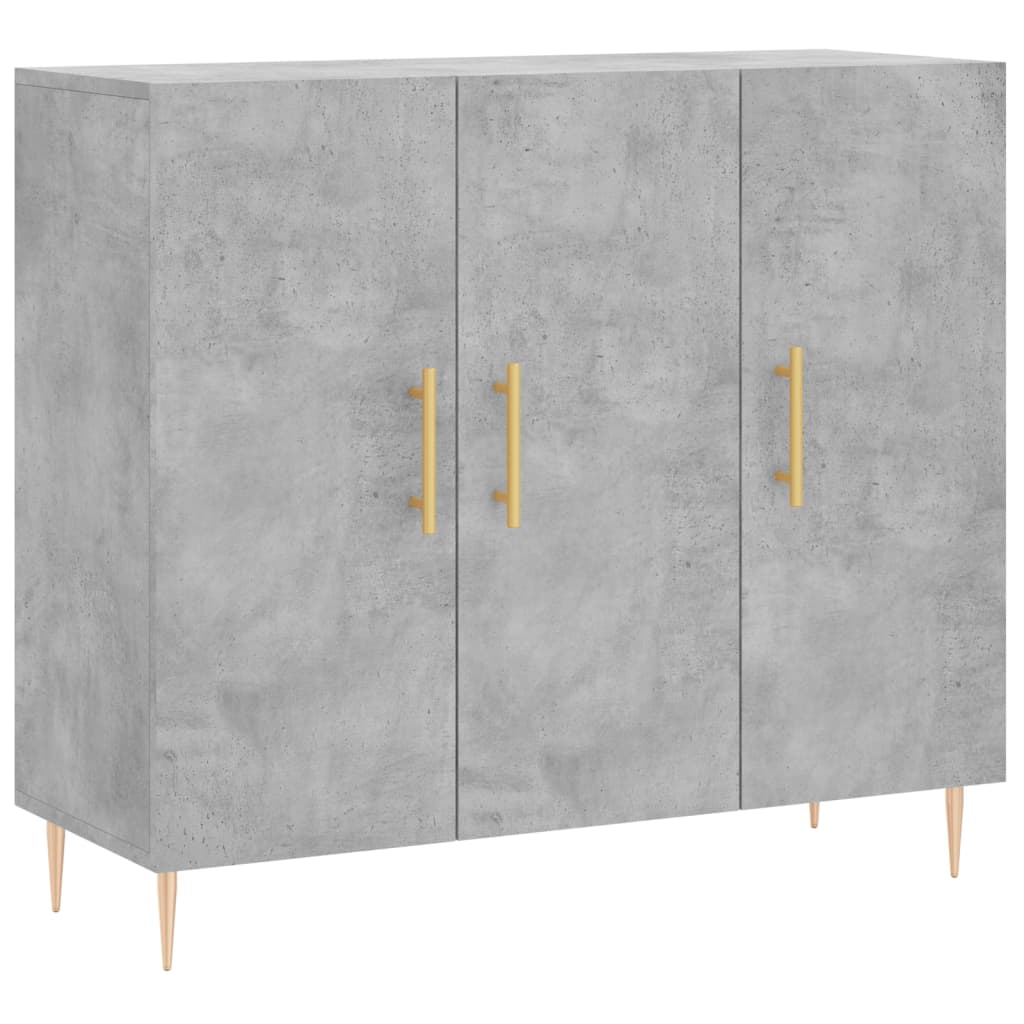 Sideboard Concrete Grey 90x34x80 cm Engineered Wood