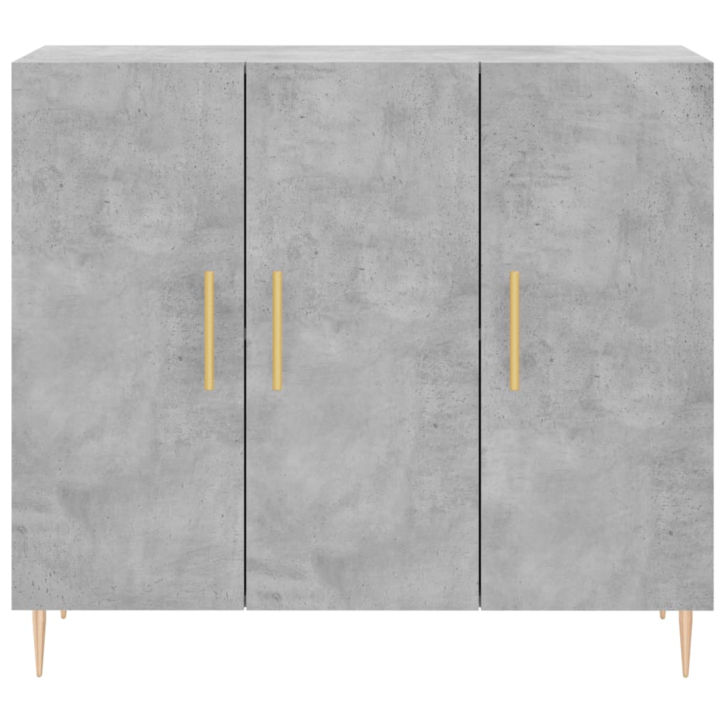 Sideboard Concrete Grey 90x34x80 cm Engineered Wood