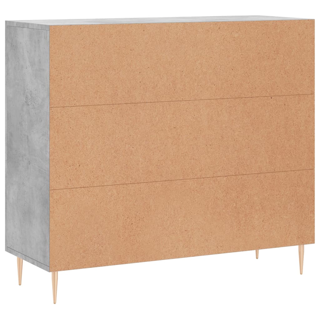 Sideboard Concrete Grey 90x34x80 cm Engineered Wood