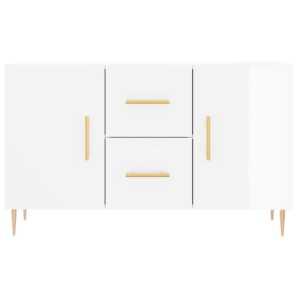 Sideboard High Gloss White 100x36x60 cm Engineered Wood