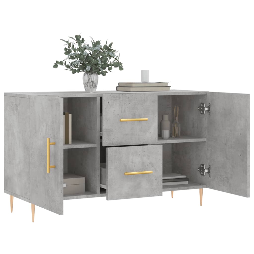 Sideboard Concrete Grey 100x36x60 cm Engineered Wood