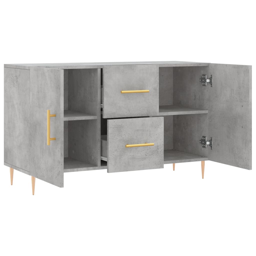 Sideboard Concrete Grey 100x36x60 cm Engineered Wood