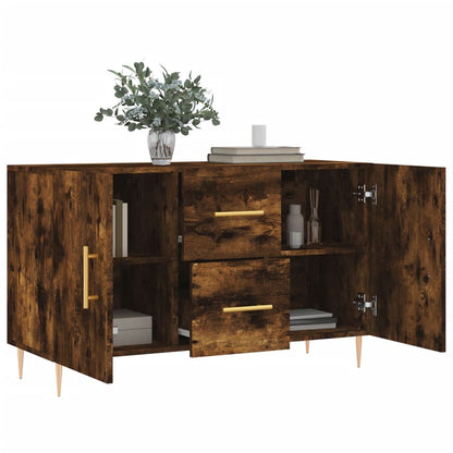 Sideboard Smoked Oak 100x36x60 cm Engineered Wood