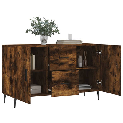 Sideboard Smoked Oak 100x36x60 cm Engineered Wood