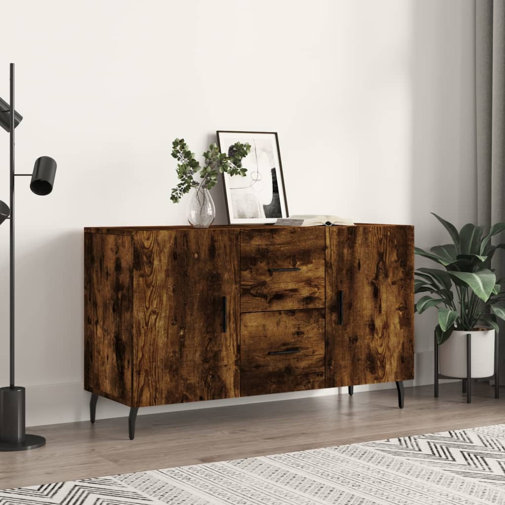 Sideboard Smoked Oak 100x36x60 cm Engineered Wood