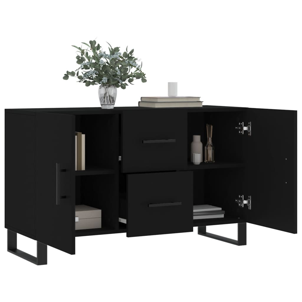 Sideboard Black 100x36x60 cm Engineered Wood