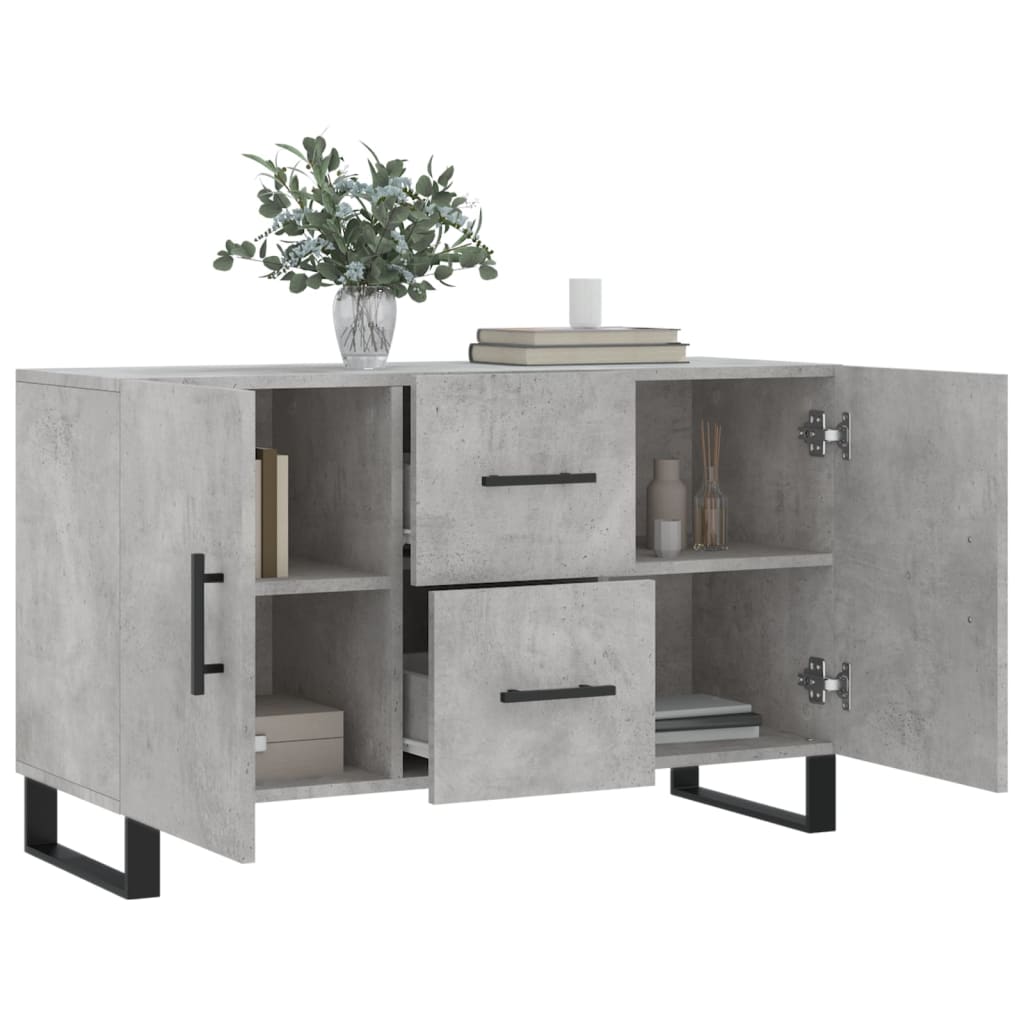 Sideboard Concrete Grey 100x36x60 cm Engineered Wood