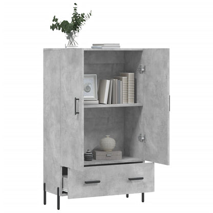 Highboard Concrete Grey 69.5x31x115 cm Engineered Wood