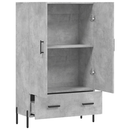 Highboard Concrete Grey 69.5x31x115 cm Engineered Wood