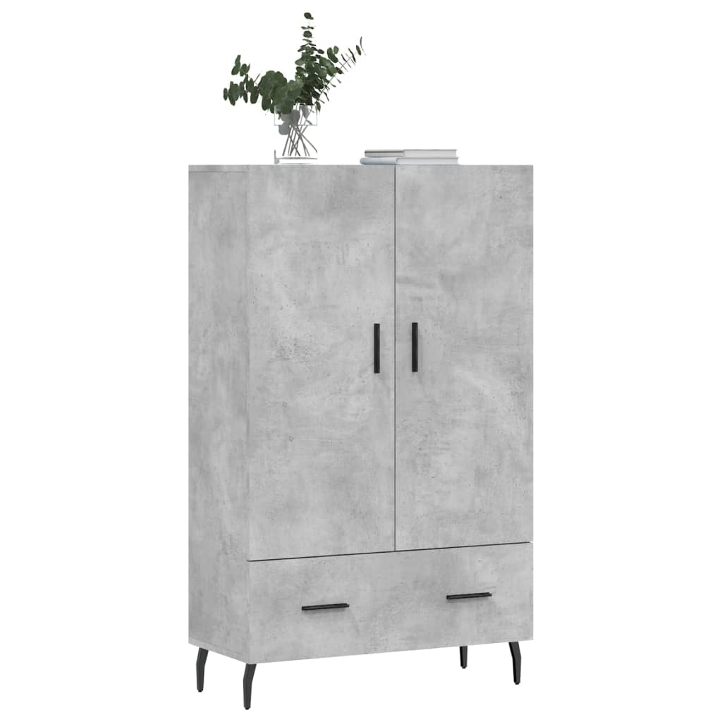 Highboard Concrete Grey 69.5x31x115 cm Engineered Wood