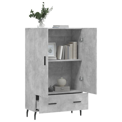 Highboard Concrete Grey 69.5x31x115 cm Engineered Wood