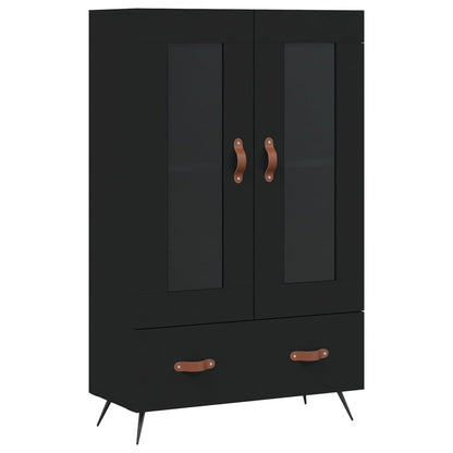 Highboard Black 69.5x31x115 cm Engineered Wood