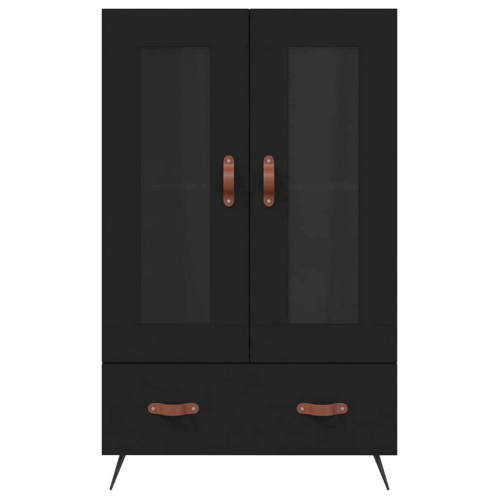 Highboard Black 69.5x31x115 cm Engineered Wood