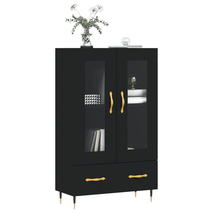 Highboard Black 69.5x31x115 cm Engineered Wood