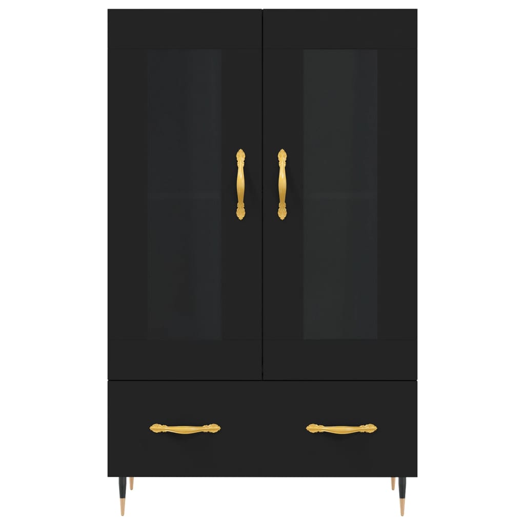 Highboard Black 69.5x31x115 cm Engineered Wood