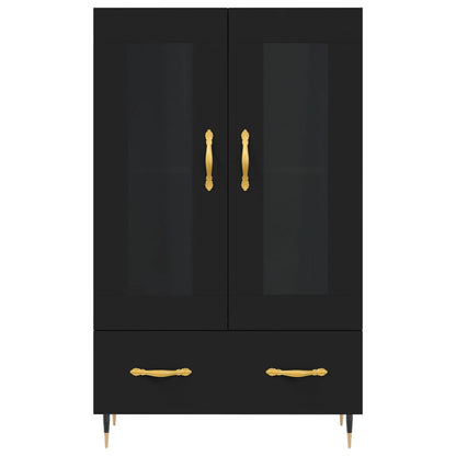 Highboard Black 69.5x31x115 cm Engineered Wood