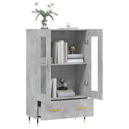 Highboard Concrete Grey 69.5x31x115 cm Engineered Wood