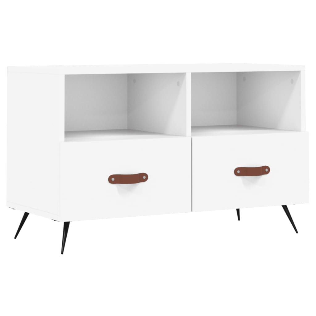 TV Cabinet White 80x36x50 cm Engineered Wood