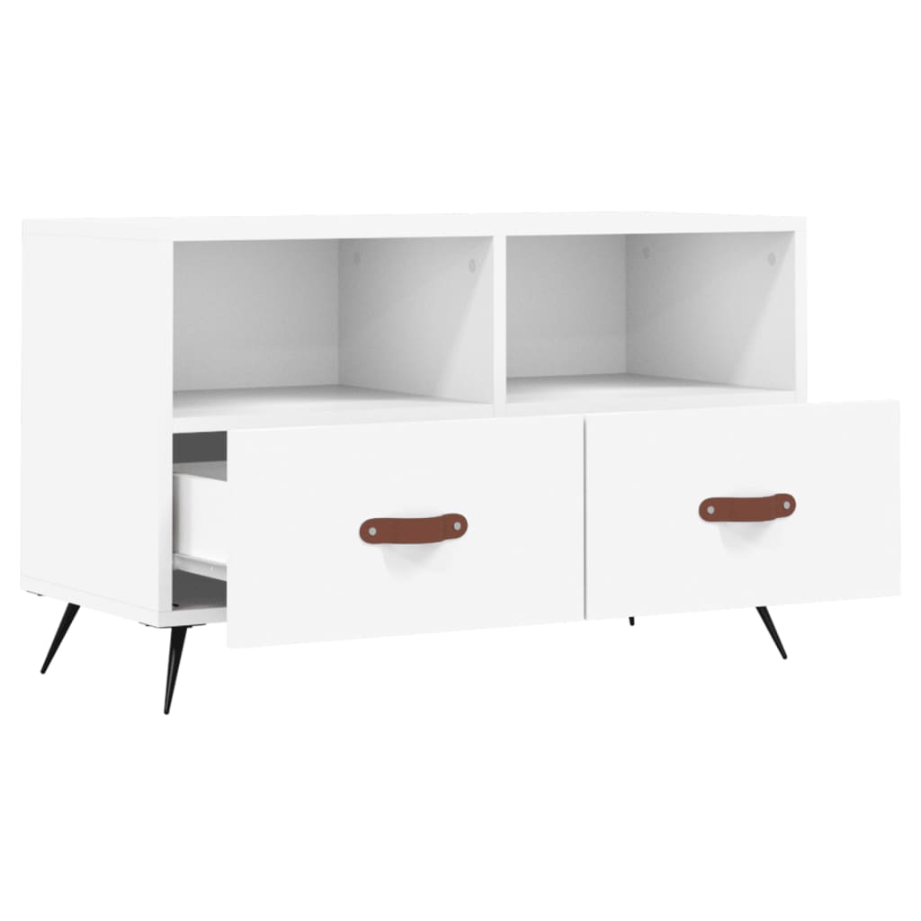 TV Cabinet White 80x36x50 cm Engineered Wood