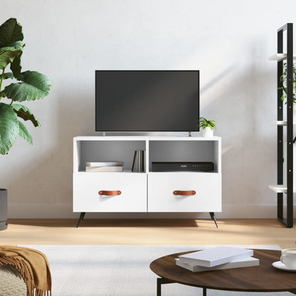 TV Cabinet White 80x36x50 cm Engineered Wood