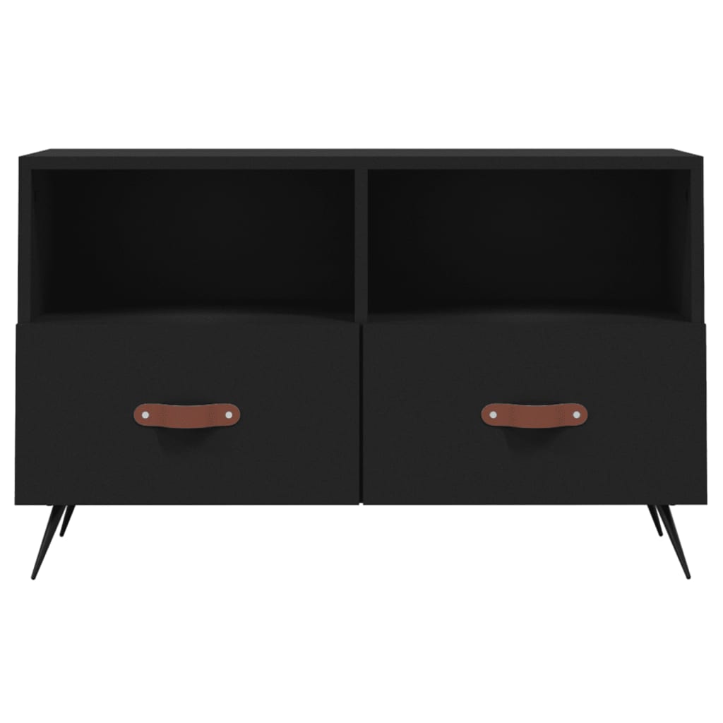 TV Cabinet Black 80x36x50 cm Engineered Wood