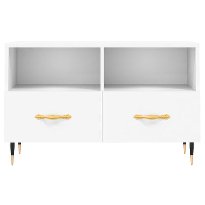 TV Cabinet White 80x36x50 cm Engineered Wood