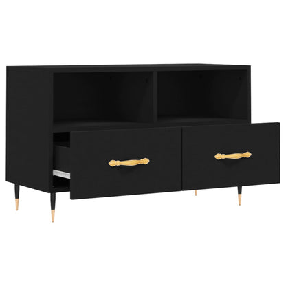 TV Cabinet Black 80x36x50 cm Engineered Wood