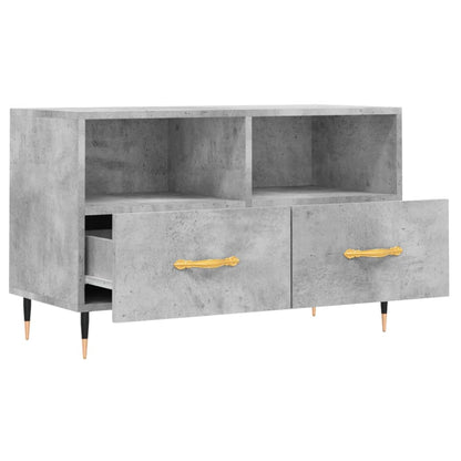 TV Cabinet Concrete Grey 80x36x50 cm Engineered Wood