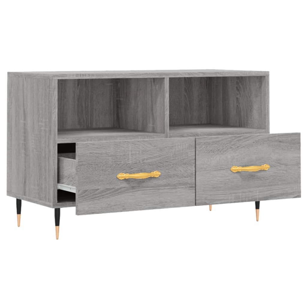 TV Cabinet Grey Sonoma 80x36x50 cm Engineered Wood