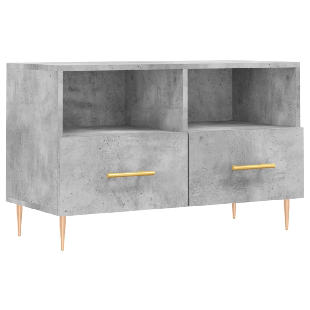 TV Cabinet Concrete Grey 80x36x50 cm Engineered Wood