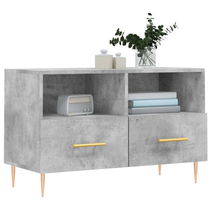 TV Cabinet Concrete Grey 80x36x50 cm Engineered Wood