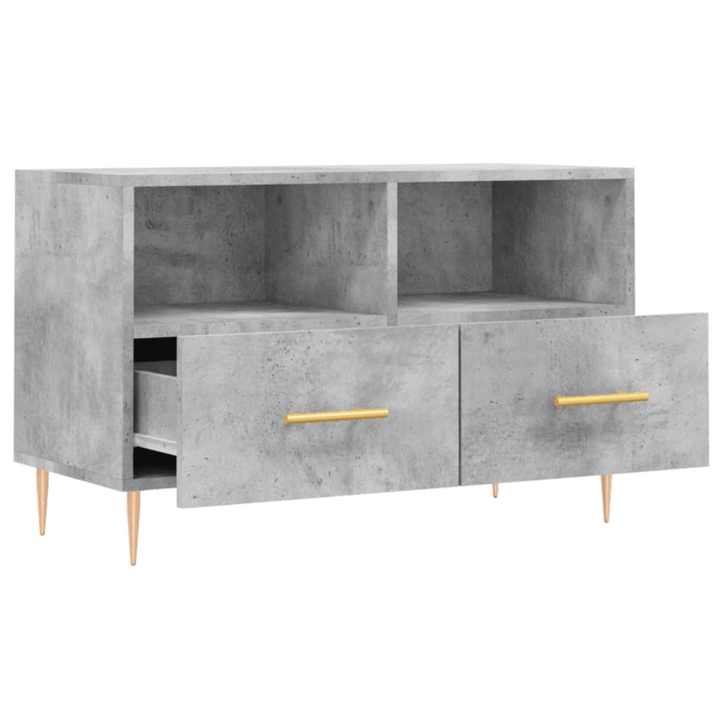 TV Cabinet Concrete Grey 80x36x50 cm Engineered Wood