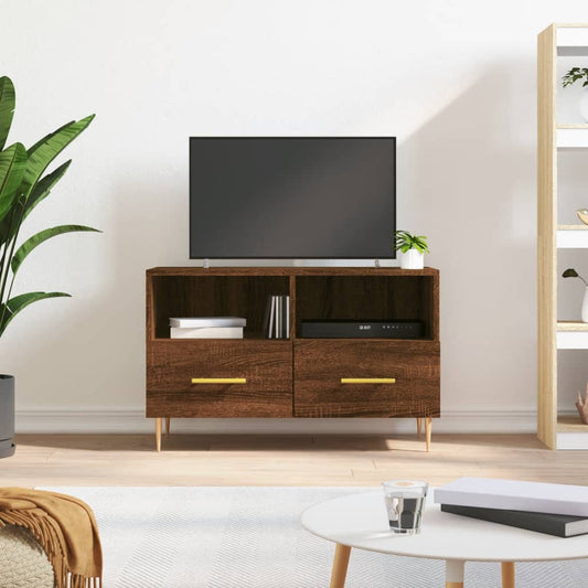 TV Cabinet Brown Oak 80x36x50 cm Engineered Wood