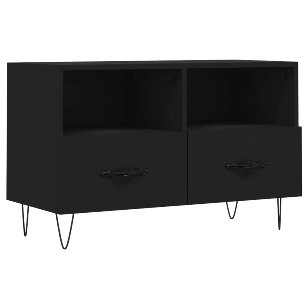 TV Cabinet Black 80x36x50 cm Engineered Wood