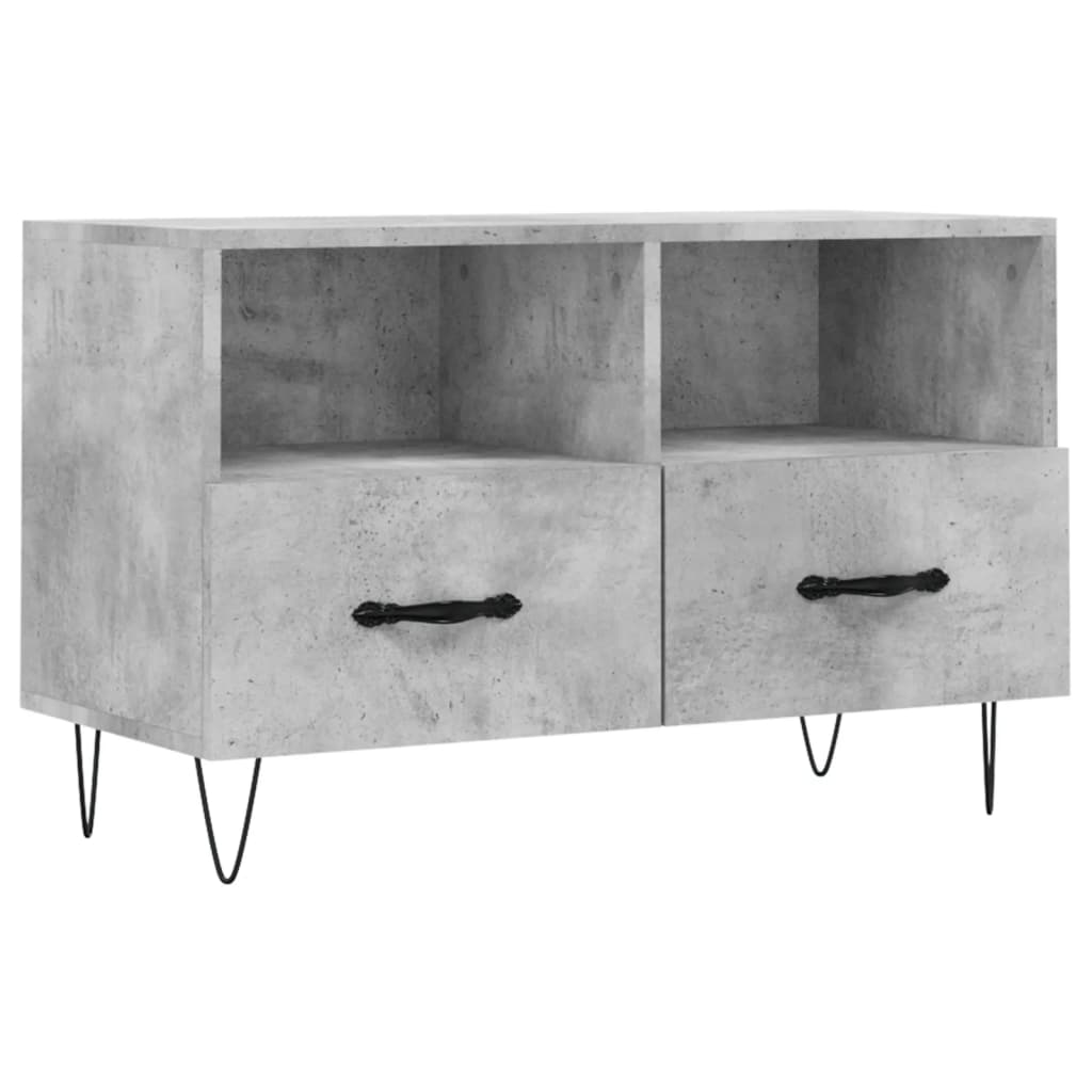 TV Cabinet Concrete Grey 80x36x50 cm Engineered Wood