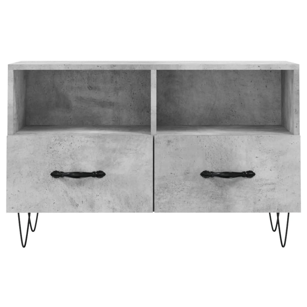 TV Cabinet Concrete Grey 80x36x50 cm Engineered Wood