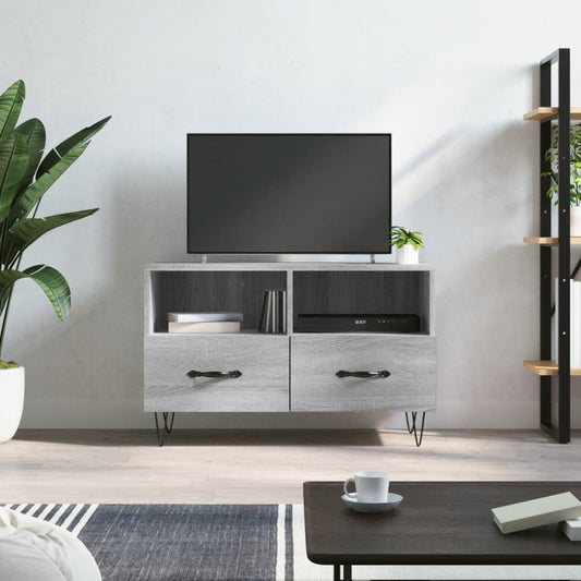 TV Cabinet Grey Sonoma 80x36x50 cm Engineered Wood