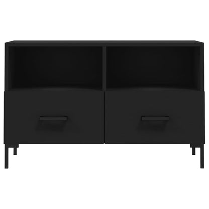 TV Cabinet Black 80x36x50 cm Engineered Wood